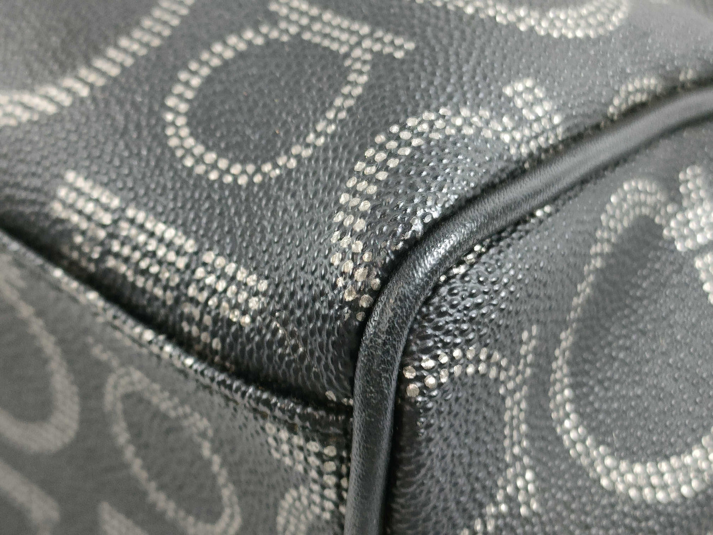 Salvatore Ferragamo Gancini PVC Tote Bag Handbag