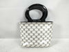 CELINE Patent Mini Handbag, White/Black
