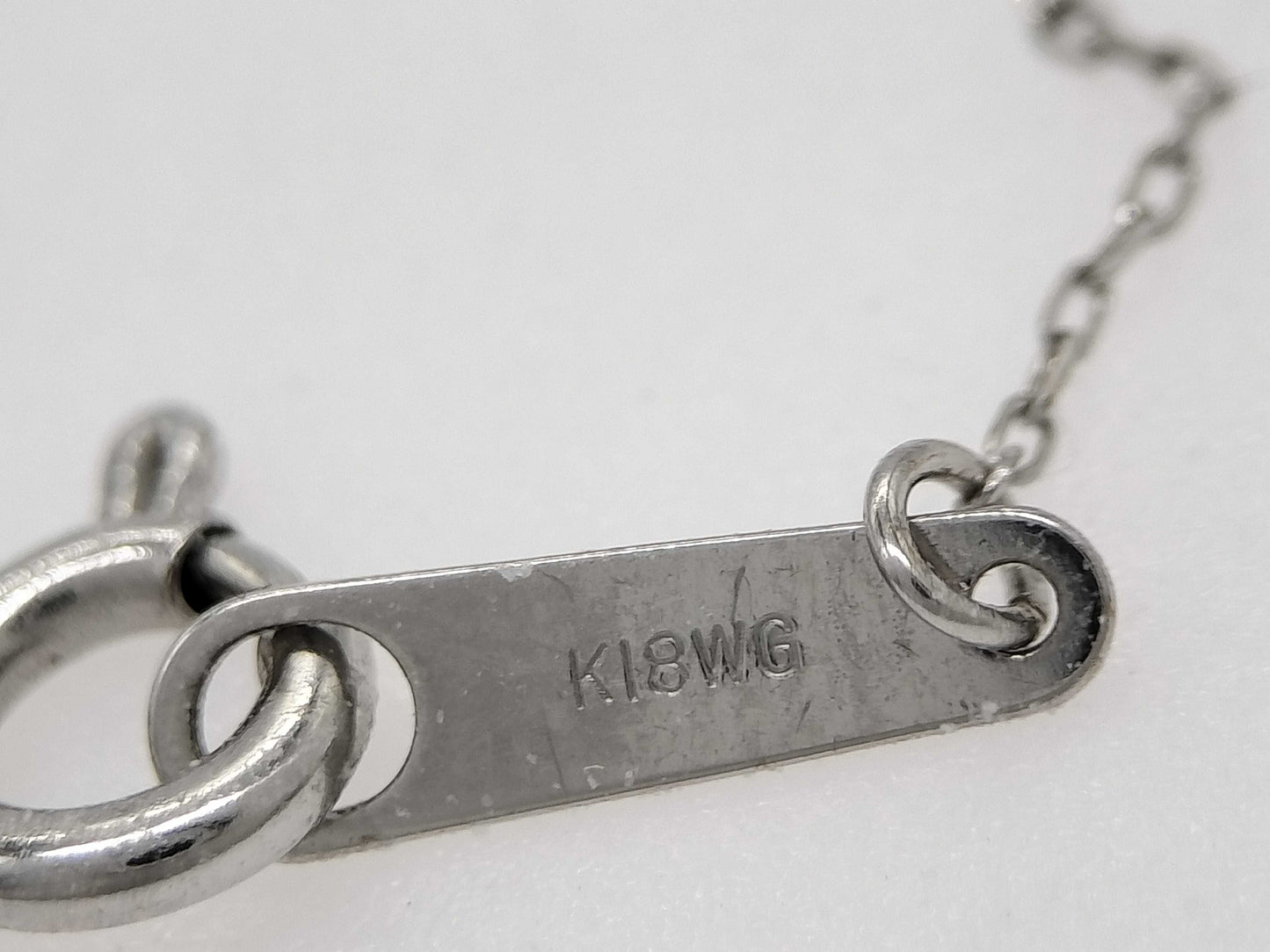 D 0.20ct K18WG 1.2g Necklace