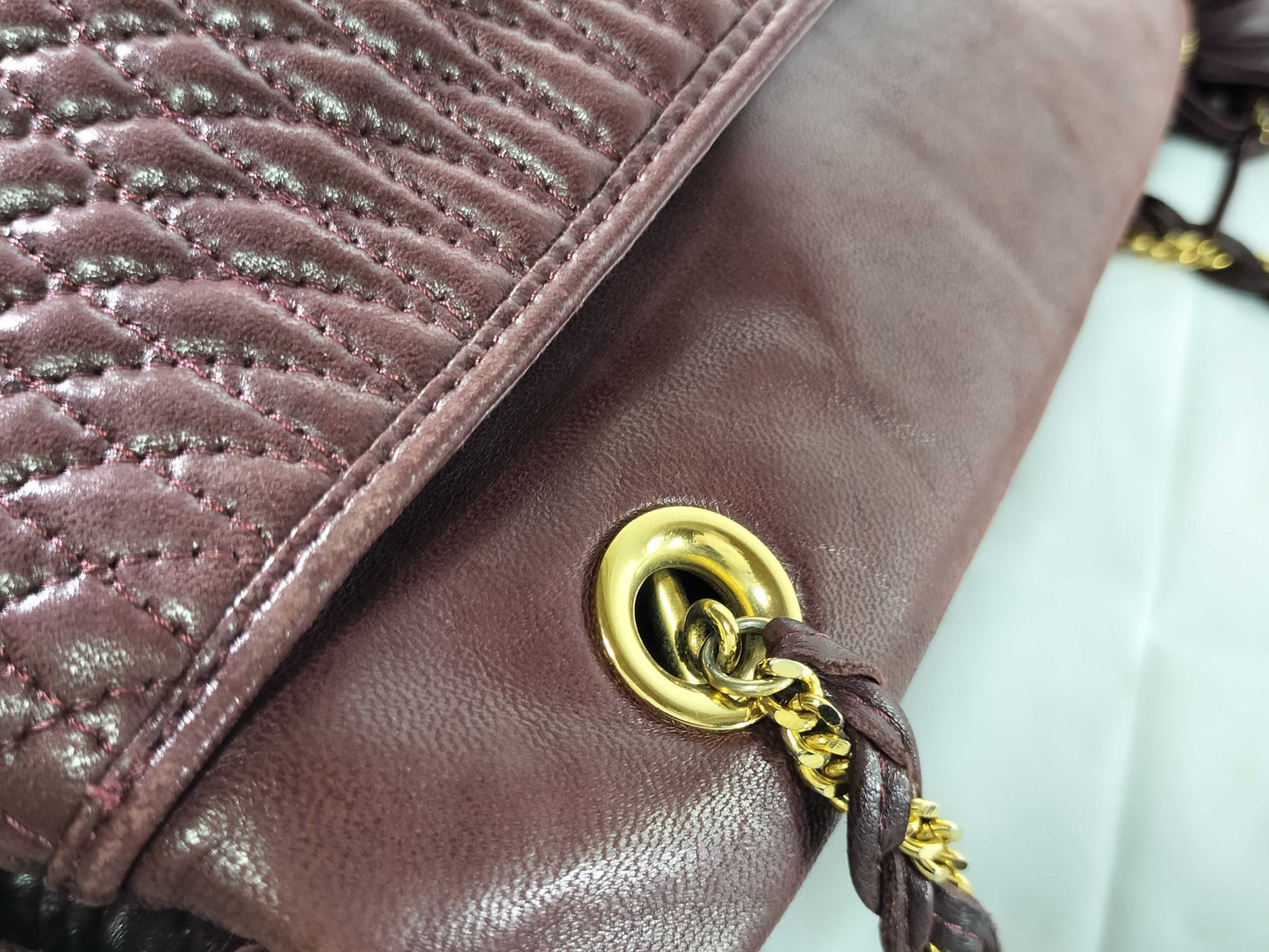 BALLY Quilted Chain Hand Tote Bag
