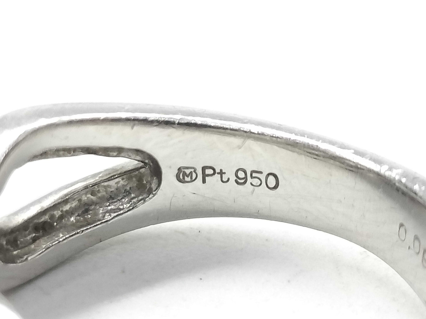 MIKIMOTO D 0.09ct PT950 11.7g Ring