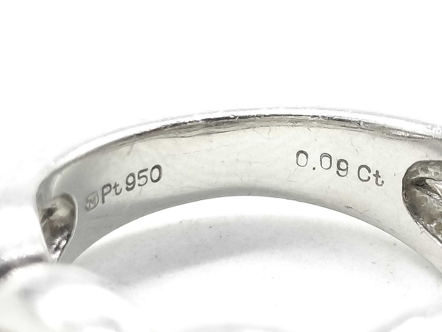 MIKIMOTO D 0.09ct PT950 11.7g Ring