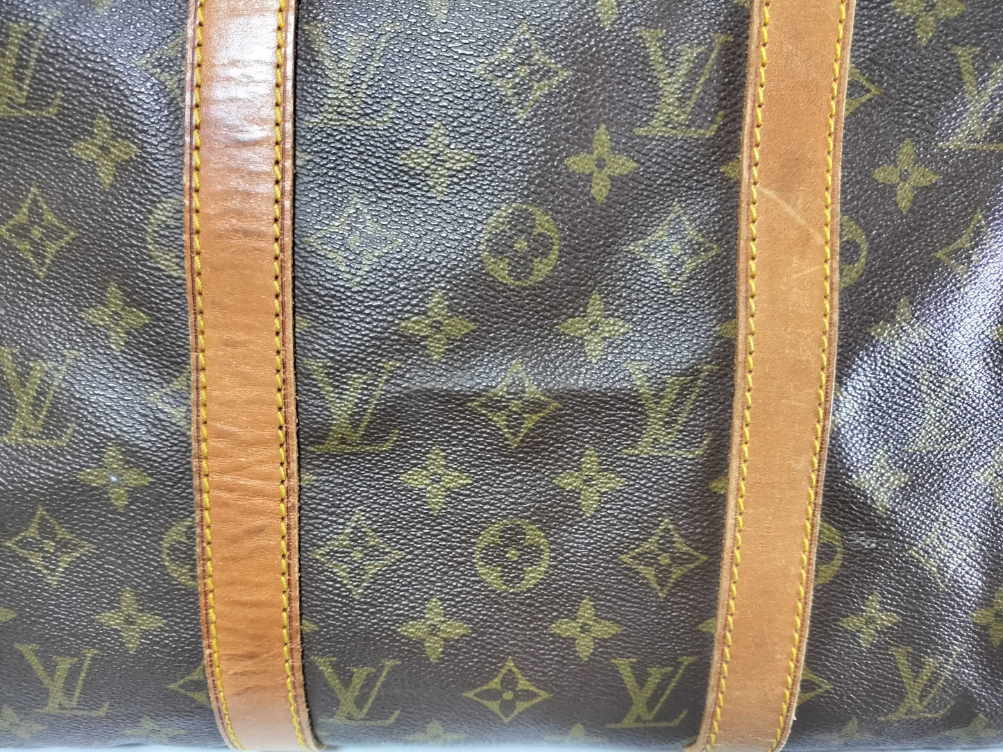 LOUIS VUITTON Monogram Keepall 50 Boston Bag with Torn Zipper Top