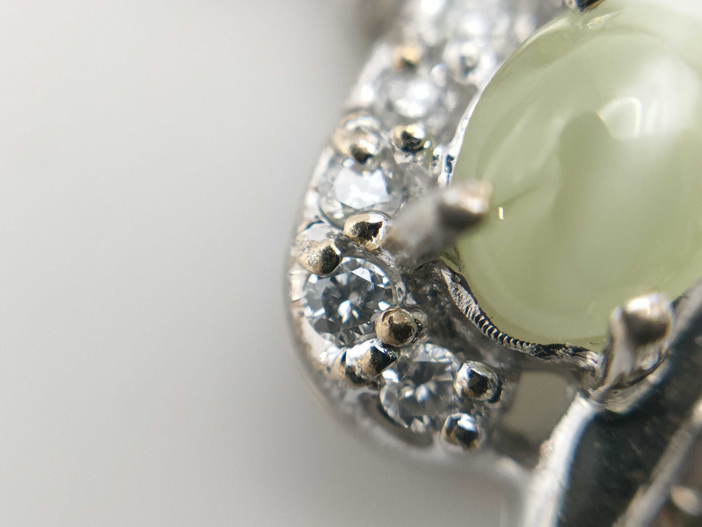 Chrysoberyl Cat's Eye 6.26ct D0.80ct K18 31.7g Necklace
