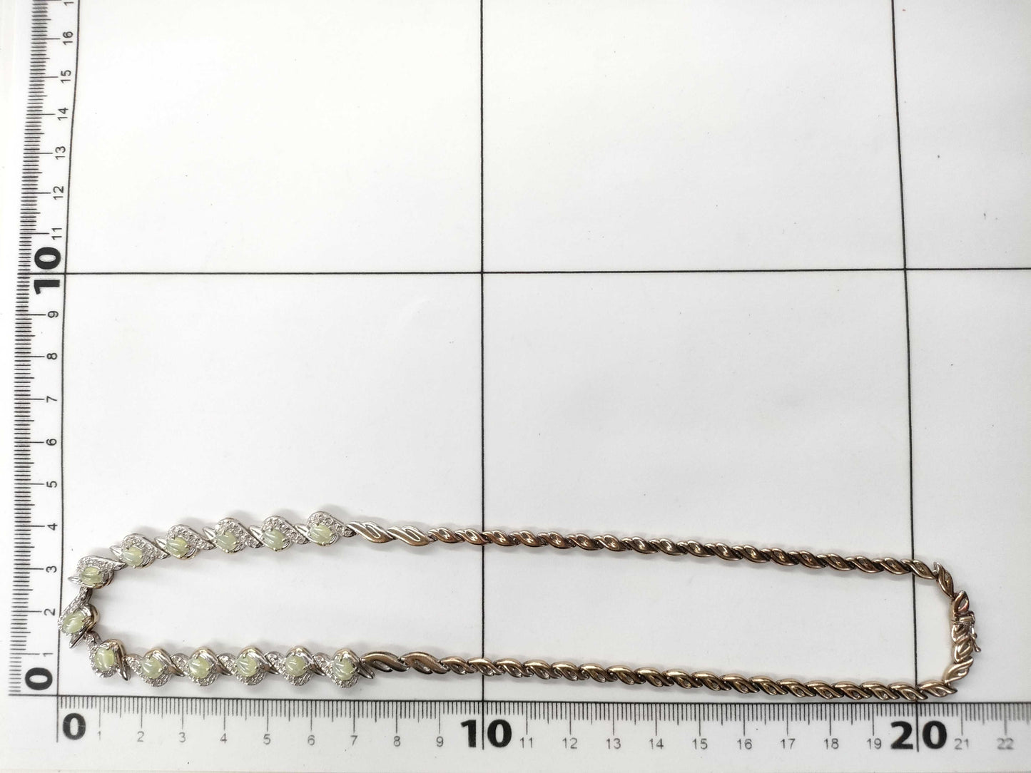 Chrysoberyl Cat's Eye 6.26ct D0.80ct K18 31.7g Necklace