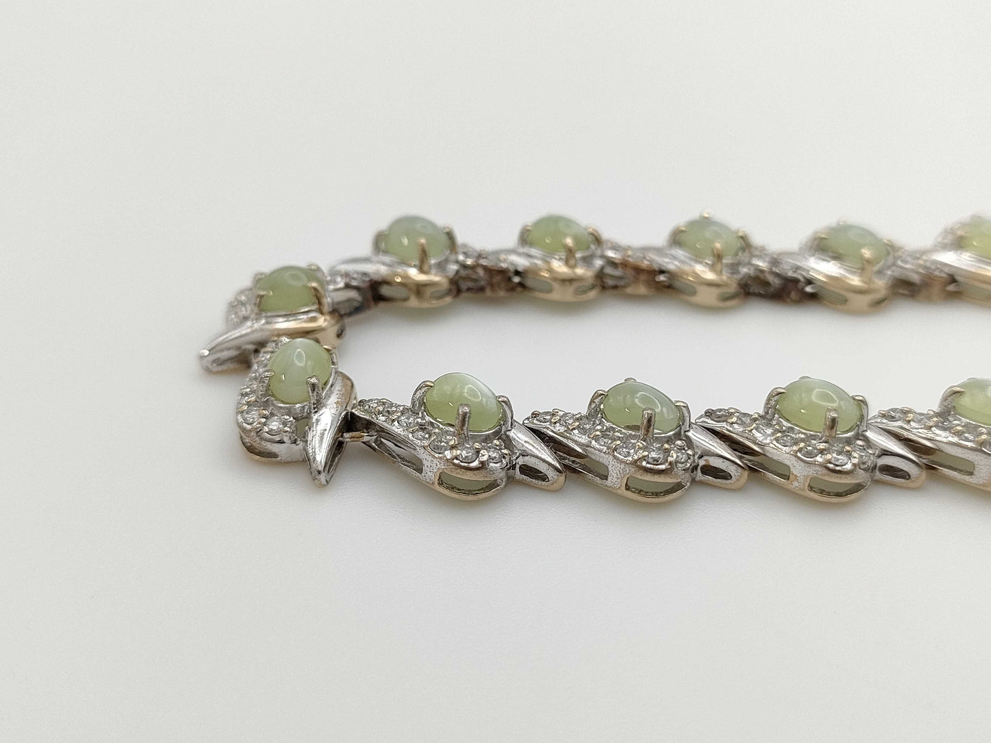 Chrysoberyl Cat's Eye 6.26ct D0.80ct K18 31.7g Necklace