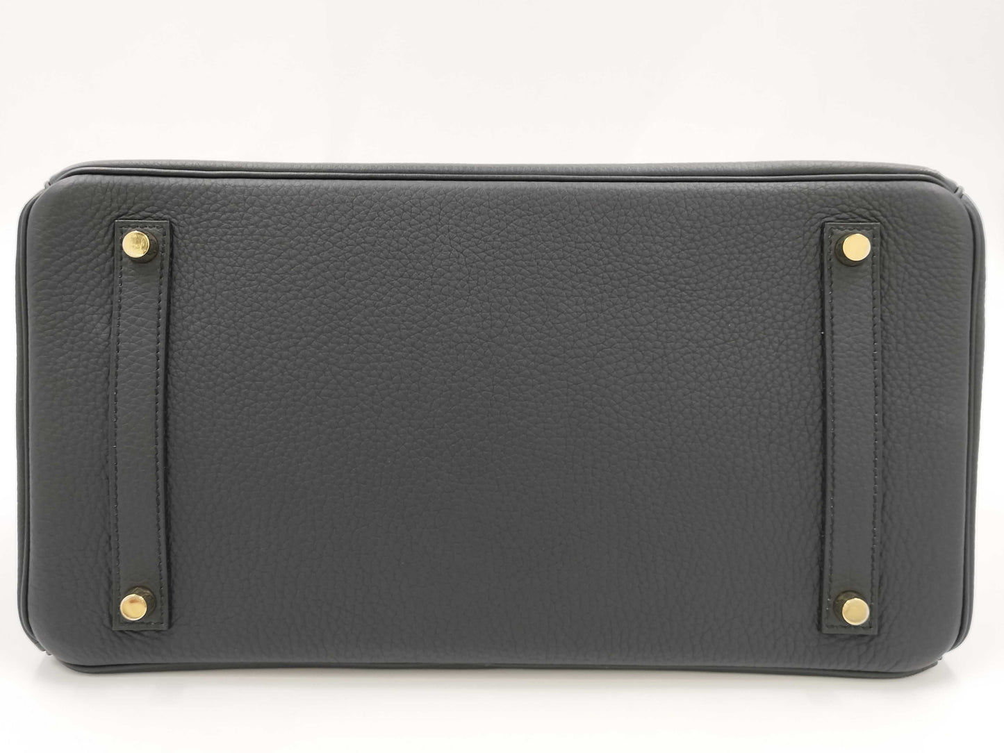 HERMES Birkin 35 handbag with GD hardware, dark gray, unclear year of manufacture stamp
