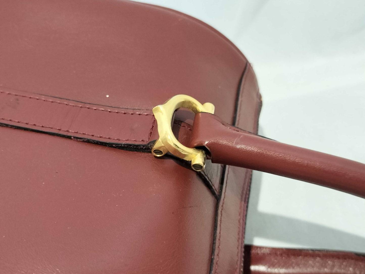 Cartier Must Must Line Leather Boston Bag Boston Bag