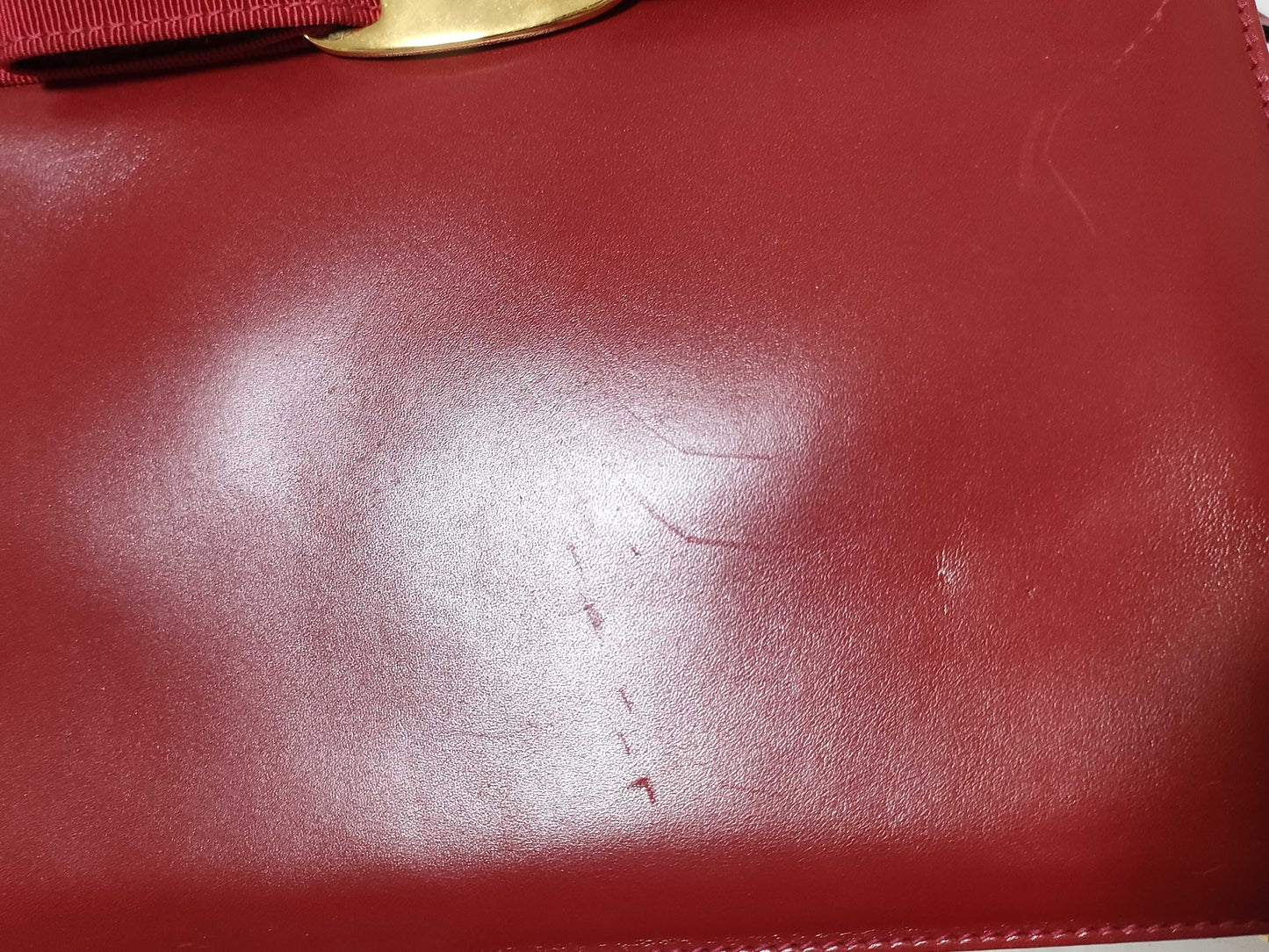 Salvatore Ferragamo Vara Vara Ribbon Handbag Red Handbag