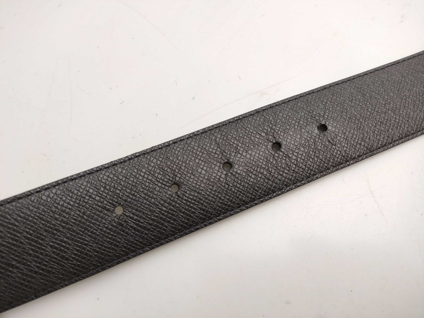 LOUIS VUITTON Taiga Reversible Belt with LV Initials and Monogram