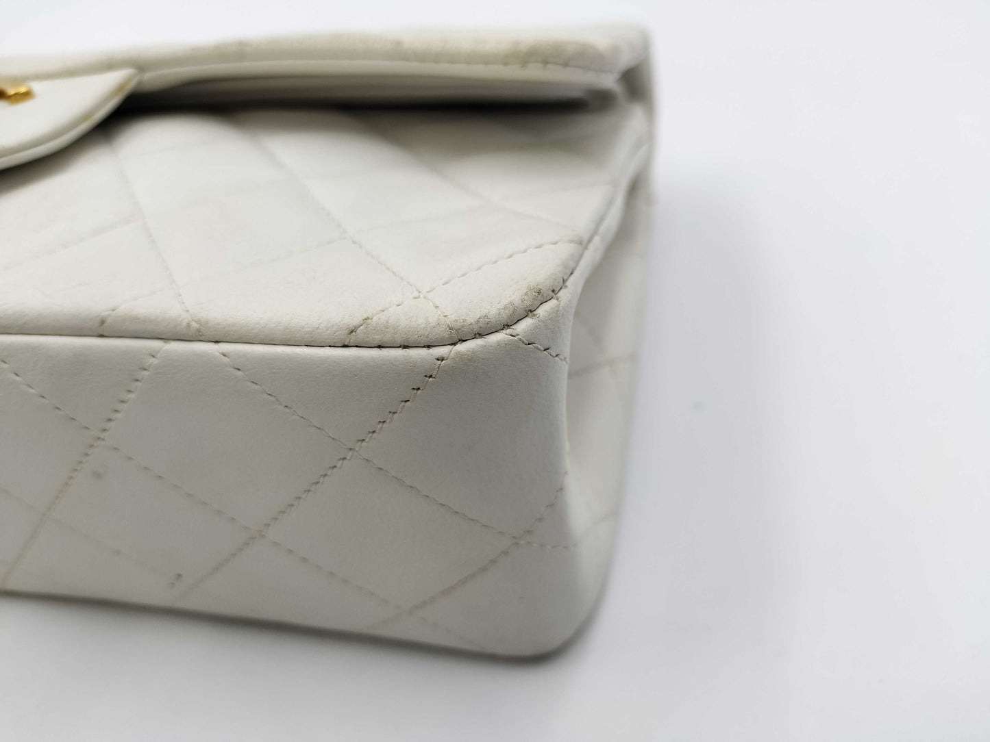CHANEL Lambskin Double Flap Shoulder Bag