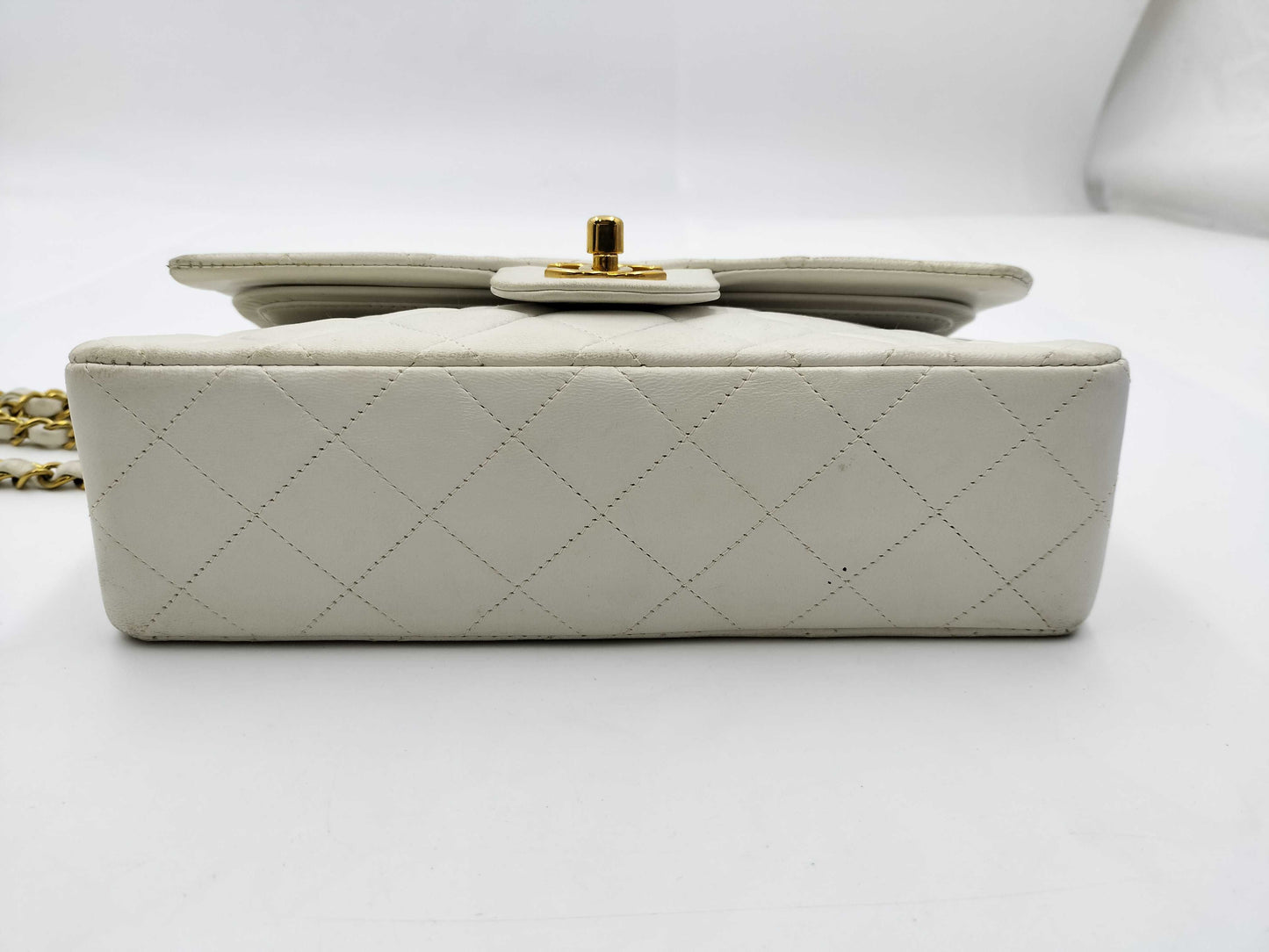 CHANEL Lambskin Double Flap Shoulder Bag