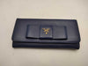 PRADA Saffiano Ribbon Round Long Wallet