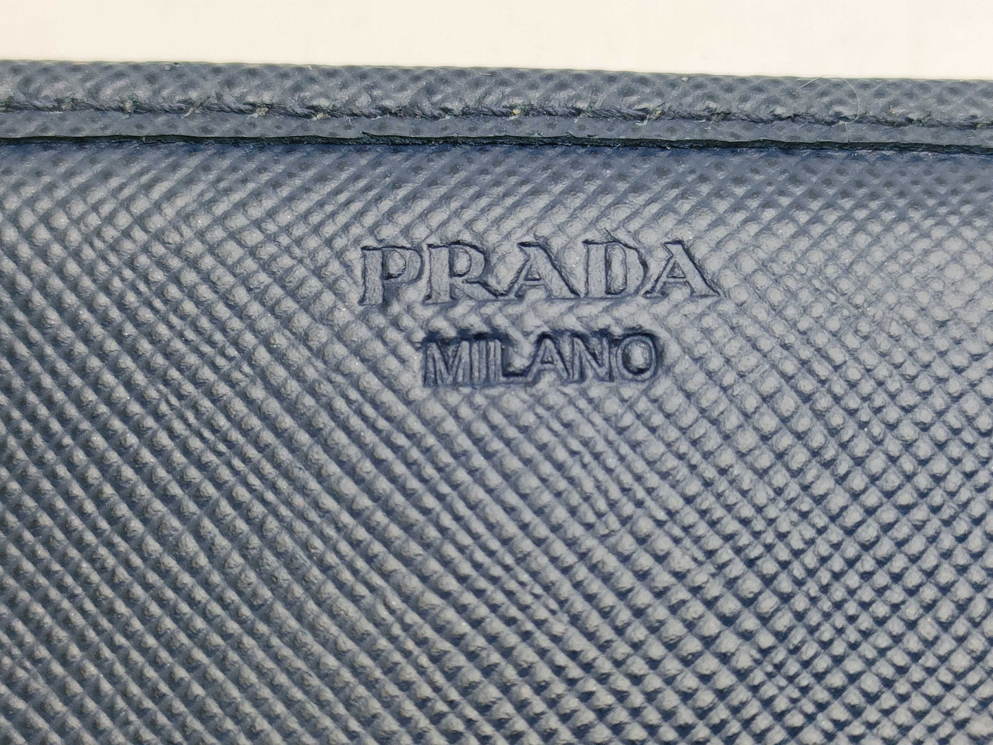 PRADA Saffiano Ribbon Round Long Wallet