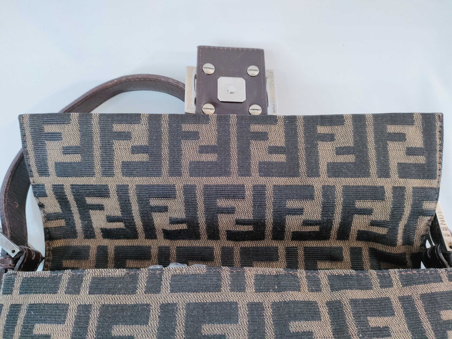 FENDI Zucca Mamma Bucket One-Shoulder Handbag