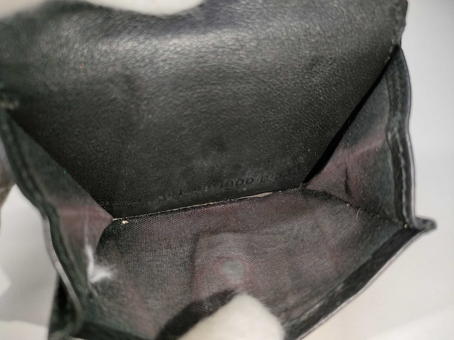 BALENCIAGA Leather Tri-fold Wallet Black 391446 Wallet
