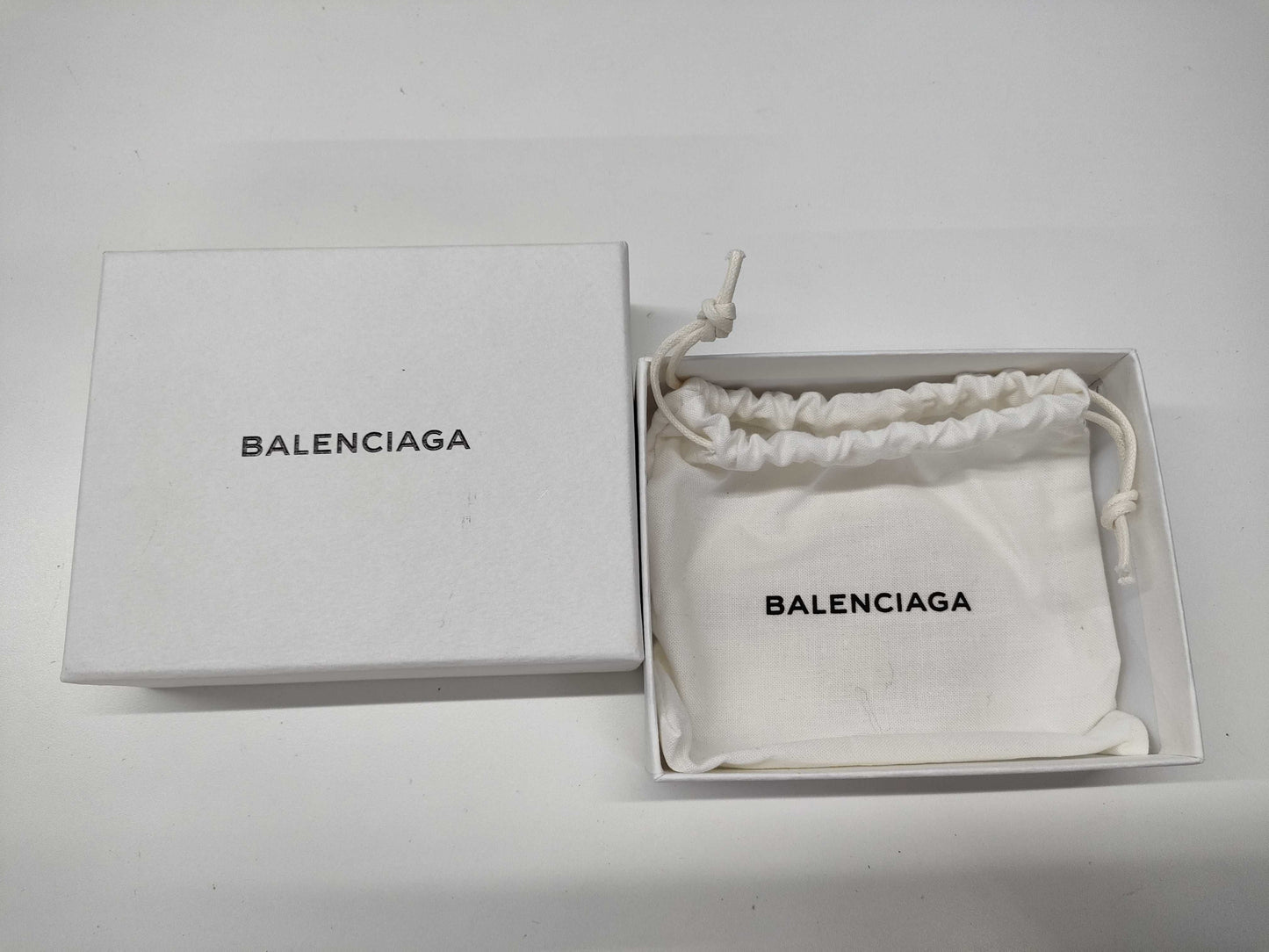 BALENCIAGA Leather Tri-fold Wallet Black 391446 Wallet