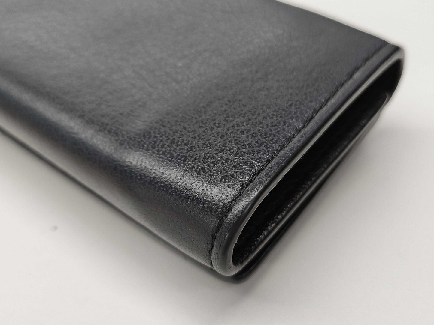 BALENCIAGA Leather Tri-fold Wallet Black 391446 Wallet