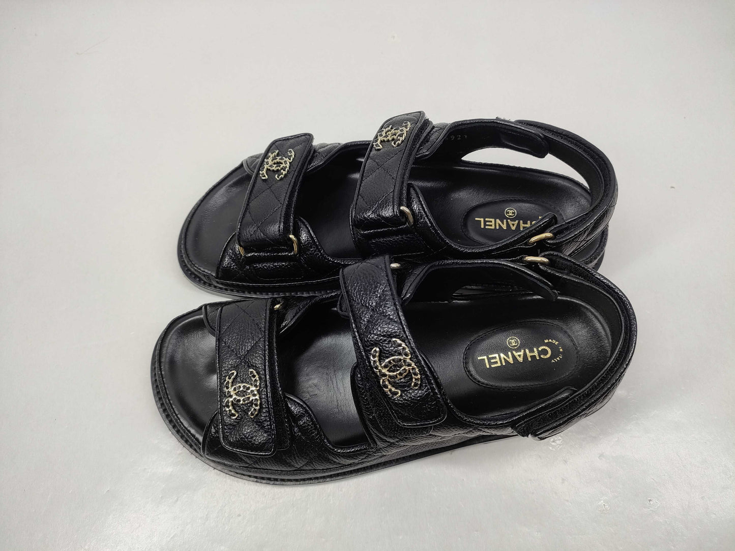 CHANEL Matelasse Gate Sandals/Matelasse/Coco Mark/37C Sandals
