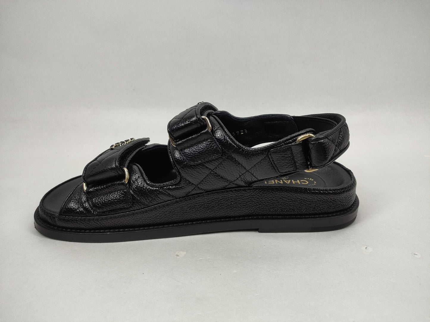 CHANEL Matelasse Gate Sandals/Matelasse/Coco Mark/37C Sandals