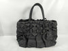 PRADA Nylon Frill Tote Bag/Black Handbag