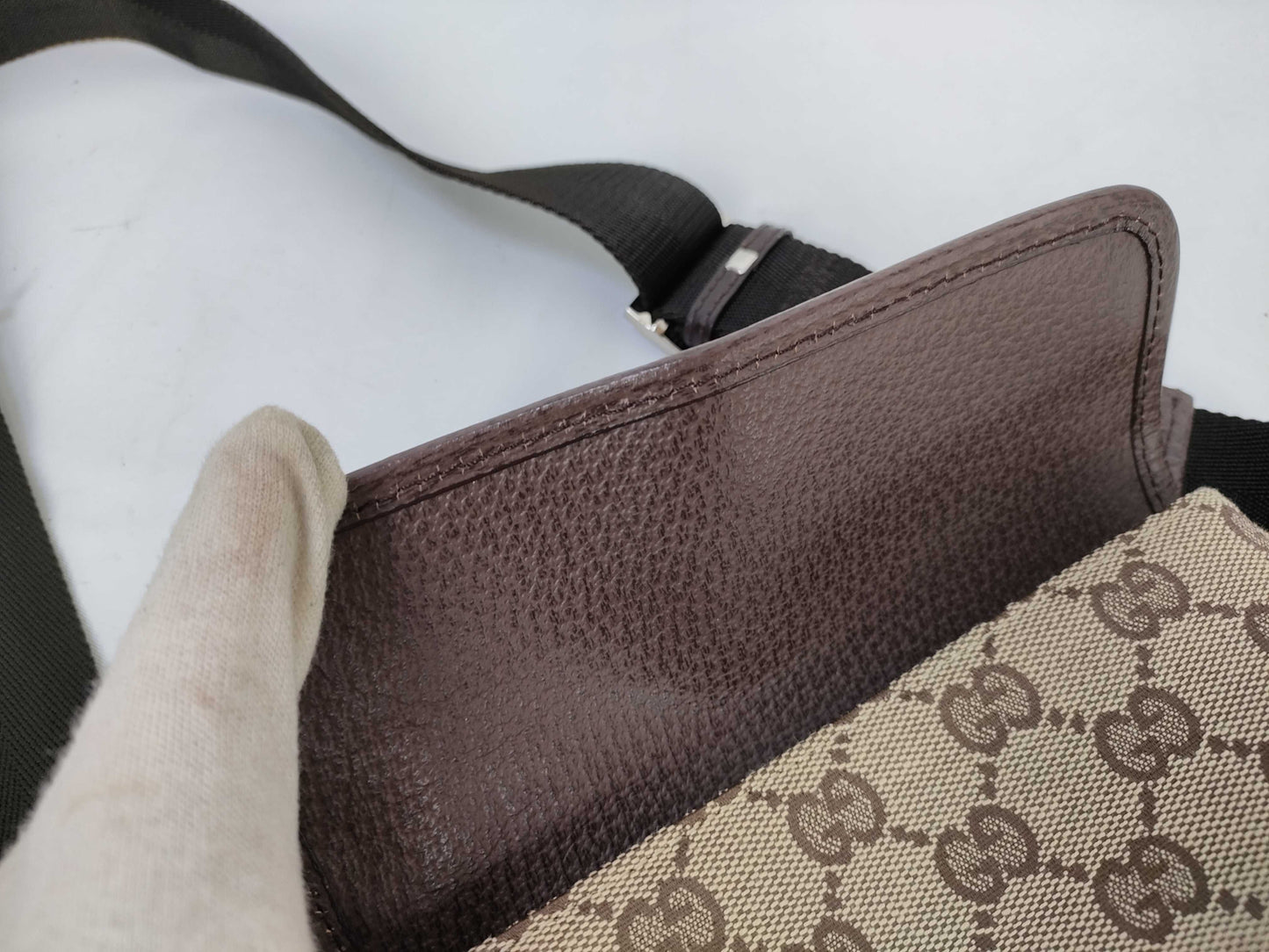 GUCCI GG Canvas 92543 Waist Pouch Waist Bag