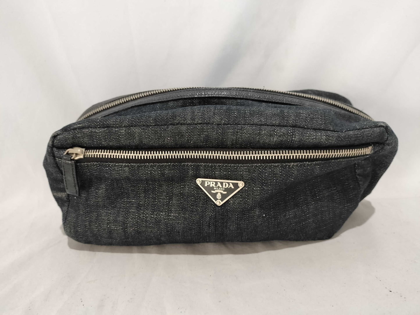 PRADA denim pouch pouch