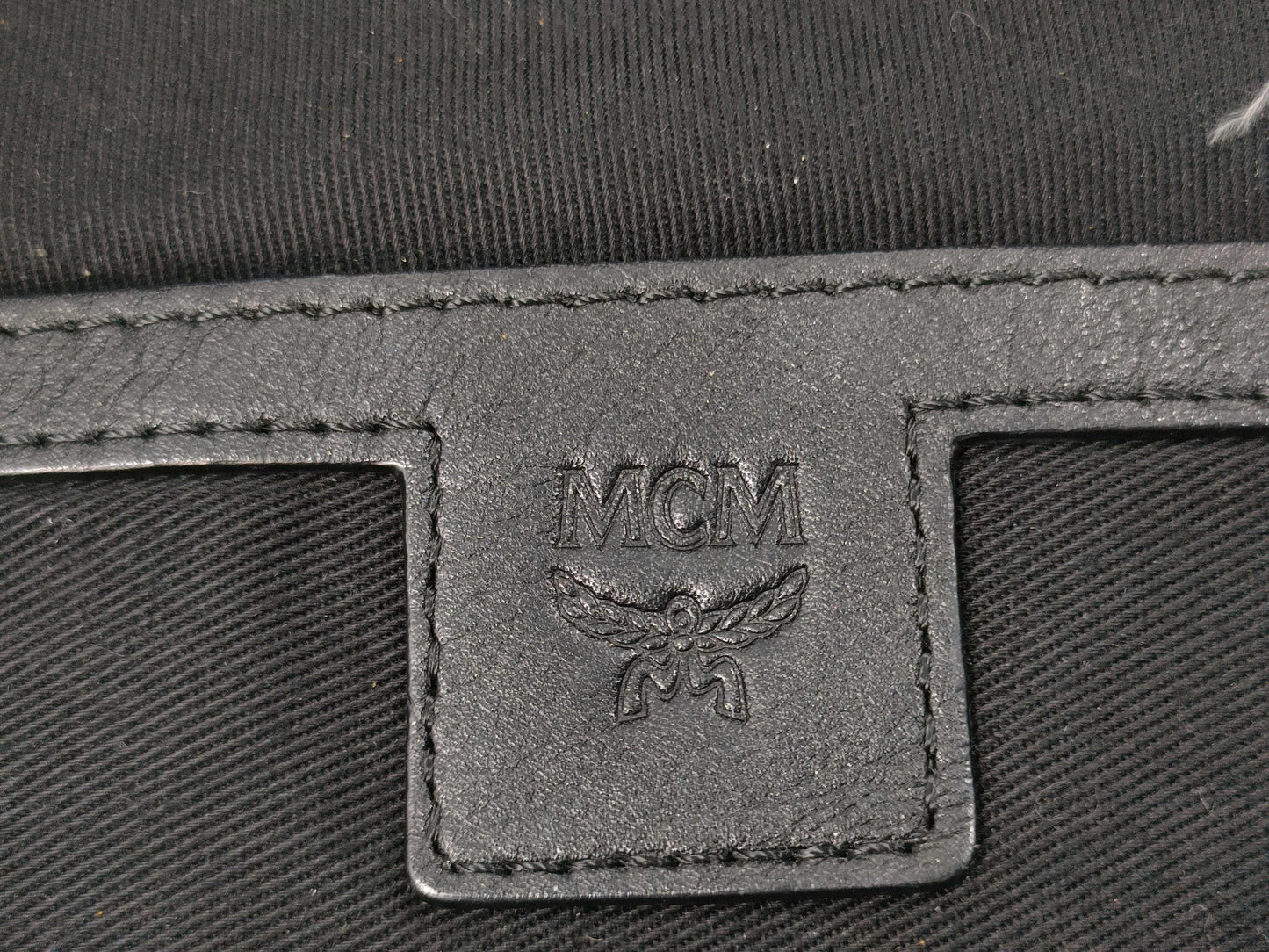 MCM Nylon Backpack Black Backpack