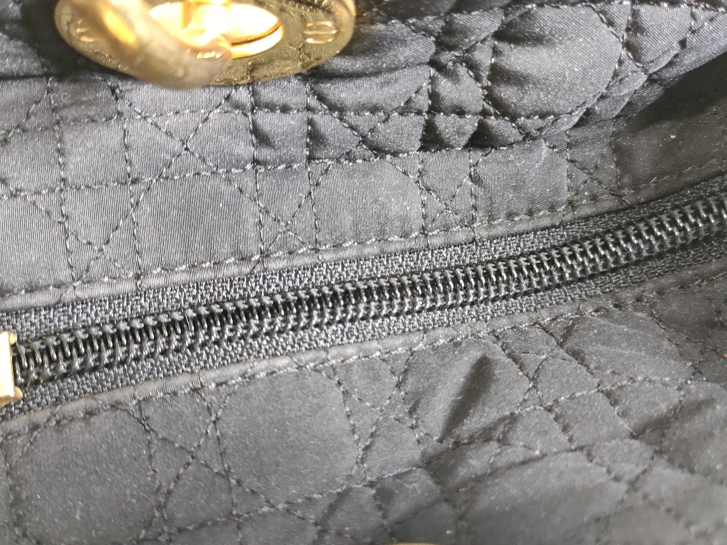 Dior Lady Dior Lady Dior Nylon Handbag