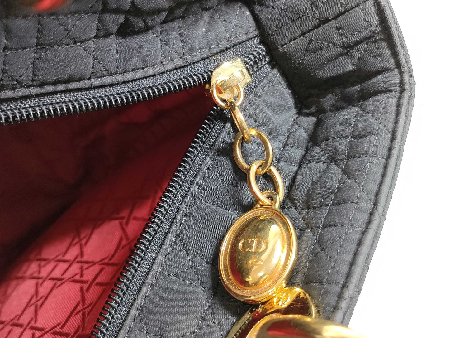 Dior Lady Dior Lady Dior Nylon Handbag
