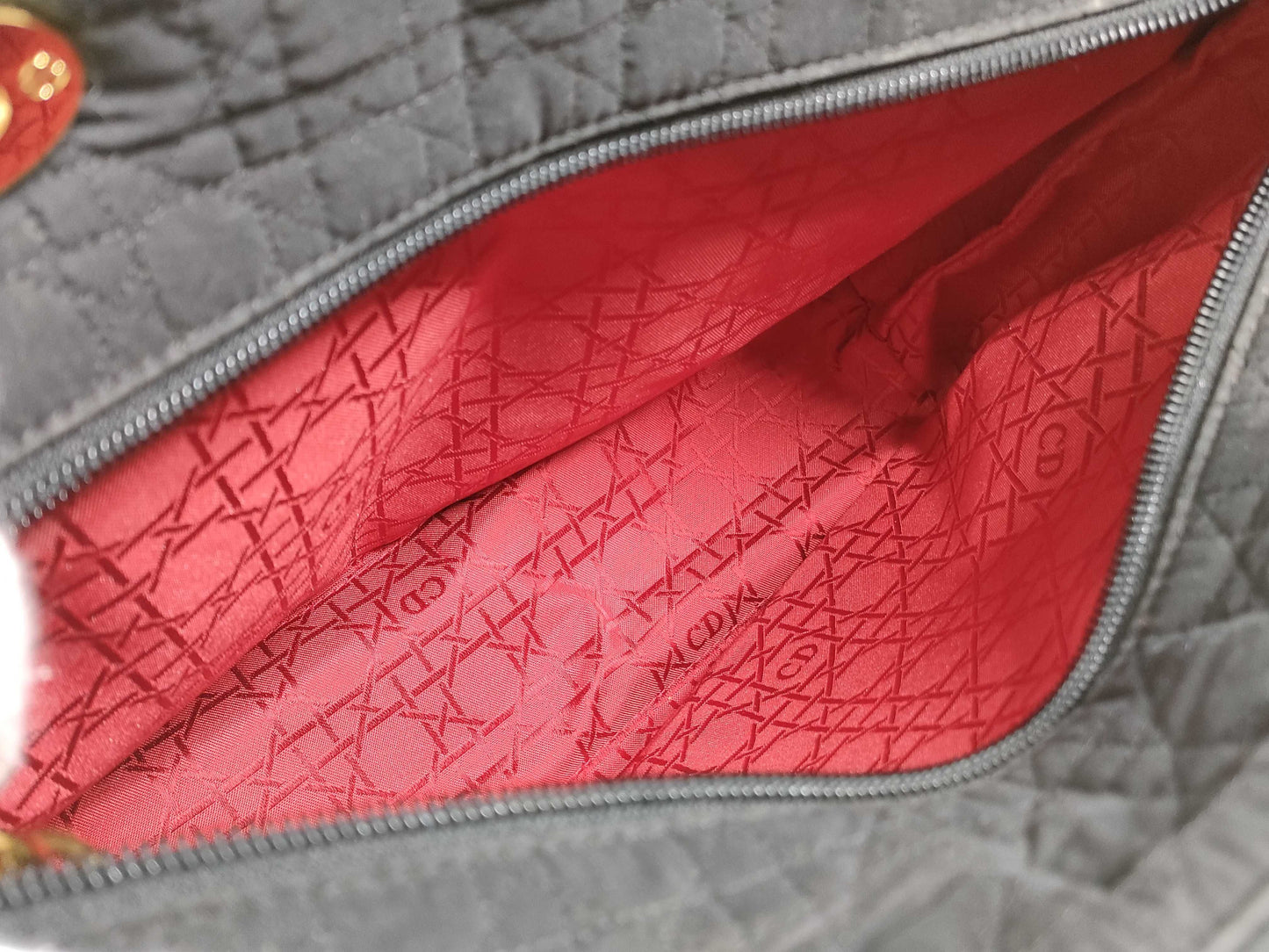 Dior Lady Dior Lady Dior Nylon Handbag