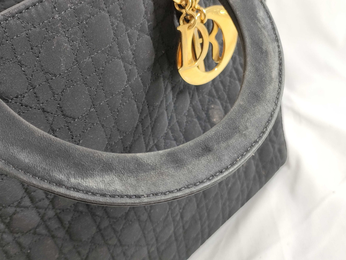 Dior Lady Dior Lady Dior Nylon Handbag