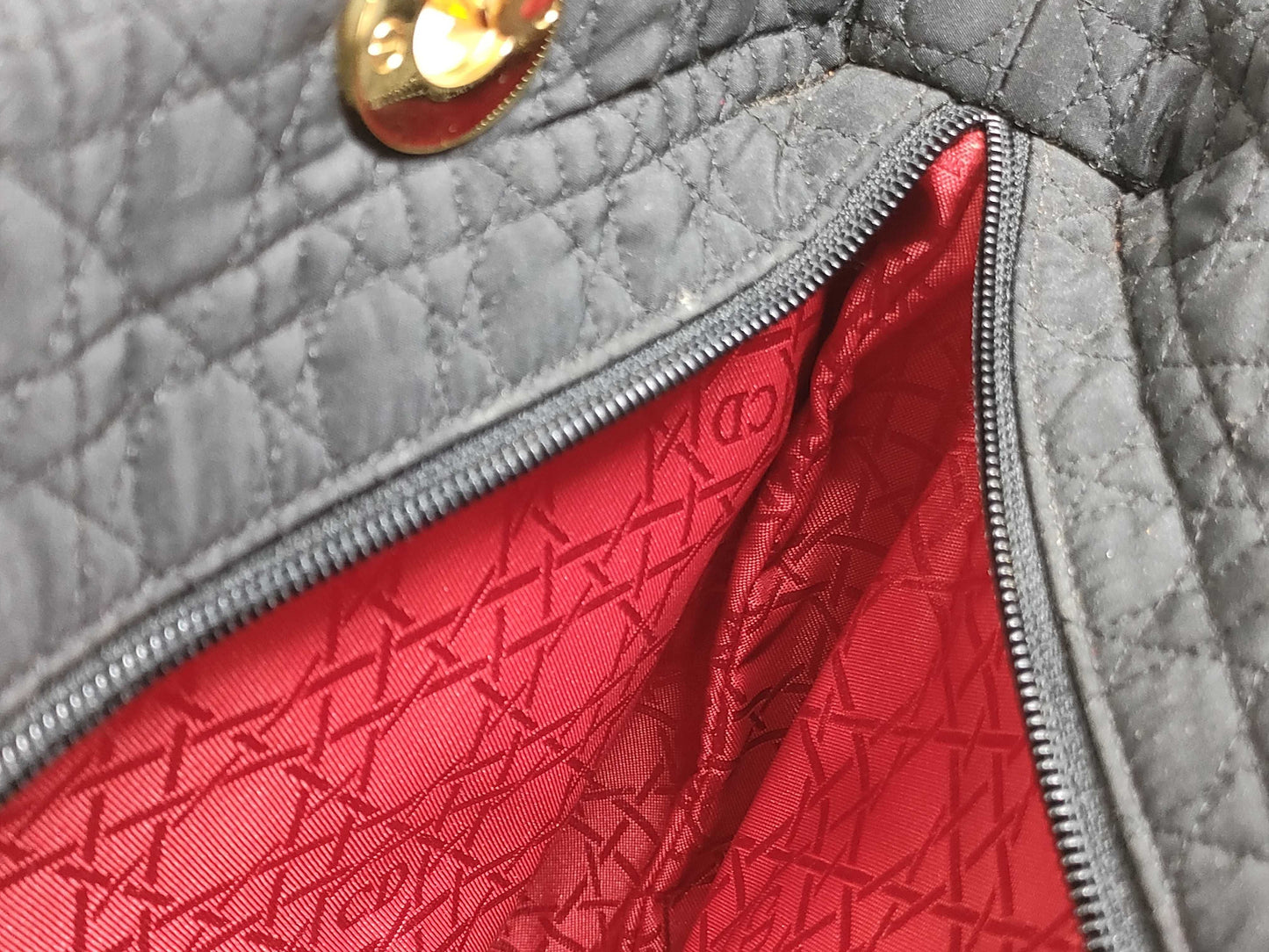 Dior Lady Dior Lady Dior Nylon Handbag