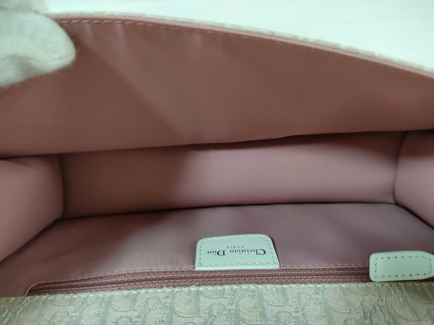 Dior Trotter One-Shoulder Canvas and Leather Shoulder Bag, Pink, 05-MA-0024