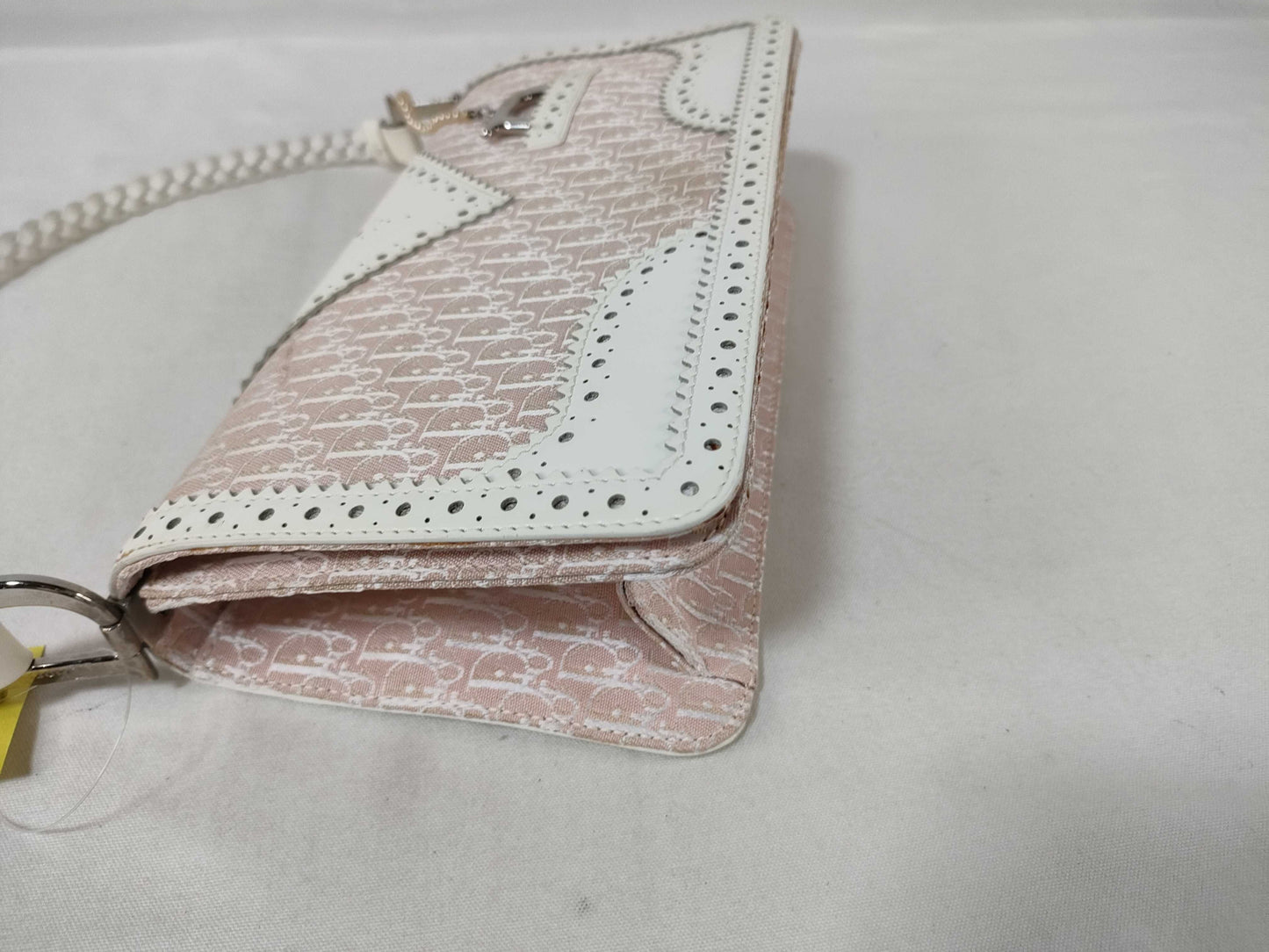 Dior Trotter One-Shoulder Canvas and Leather Shoulder Bag, Pink, 05-MA-0024