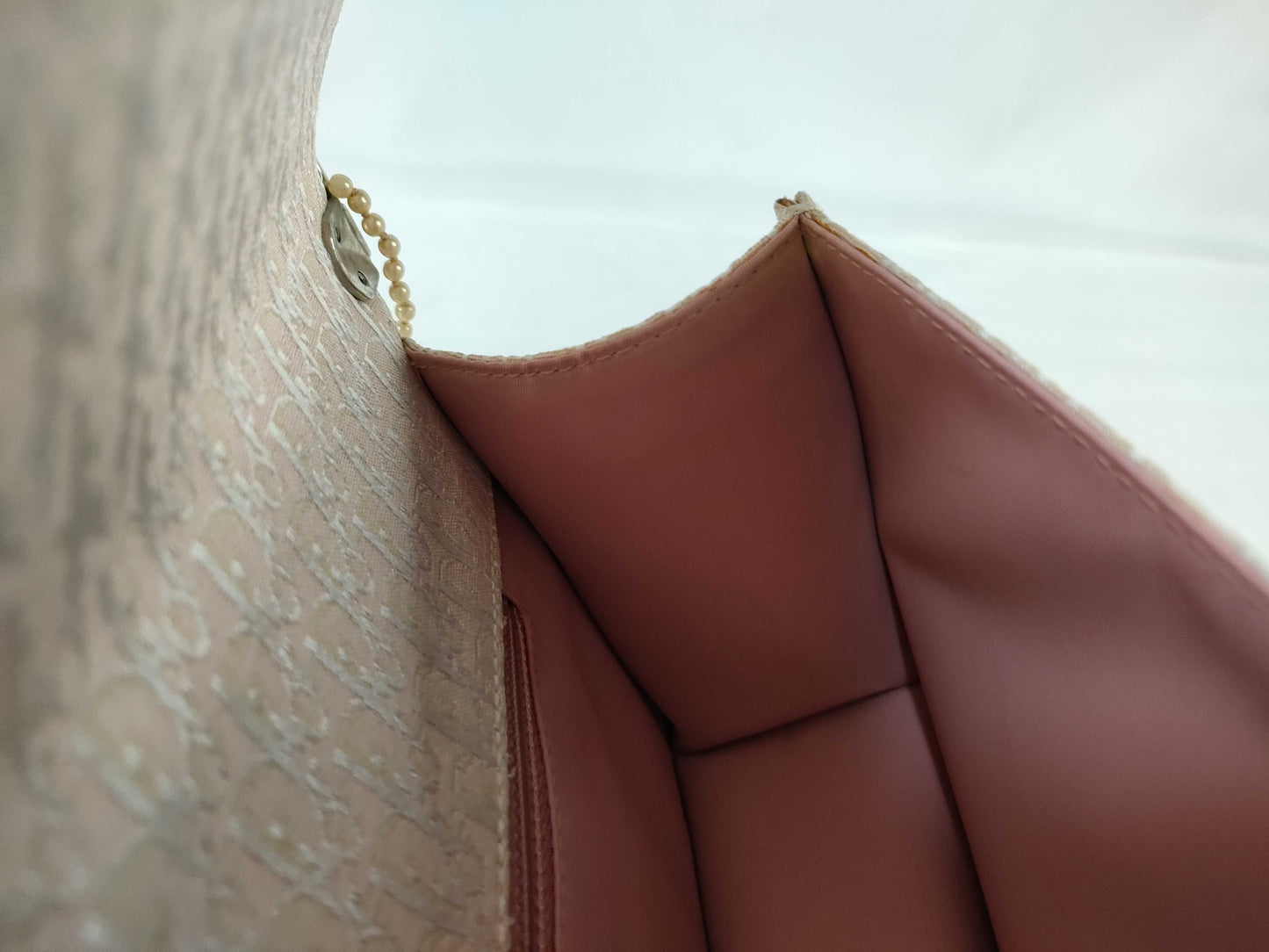 Dior Trotter One-Shoulder Canvas and Leather Shoulder Bag, Pink, 05-MA-0024