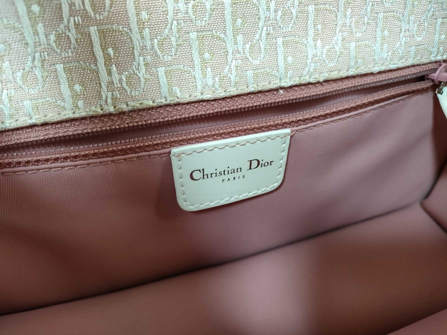 Dior Trotter One-Shoulder Canvas and Leather Shoulder Bag, Pink, 05-MA-0024