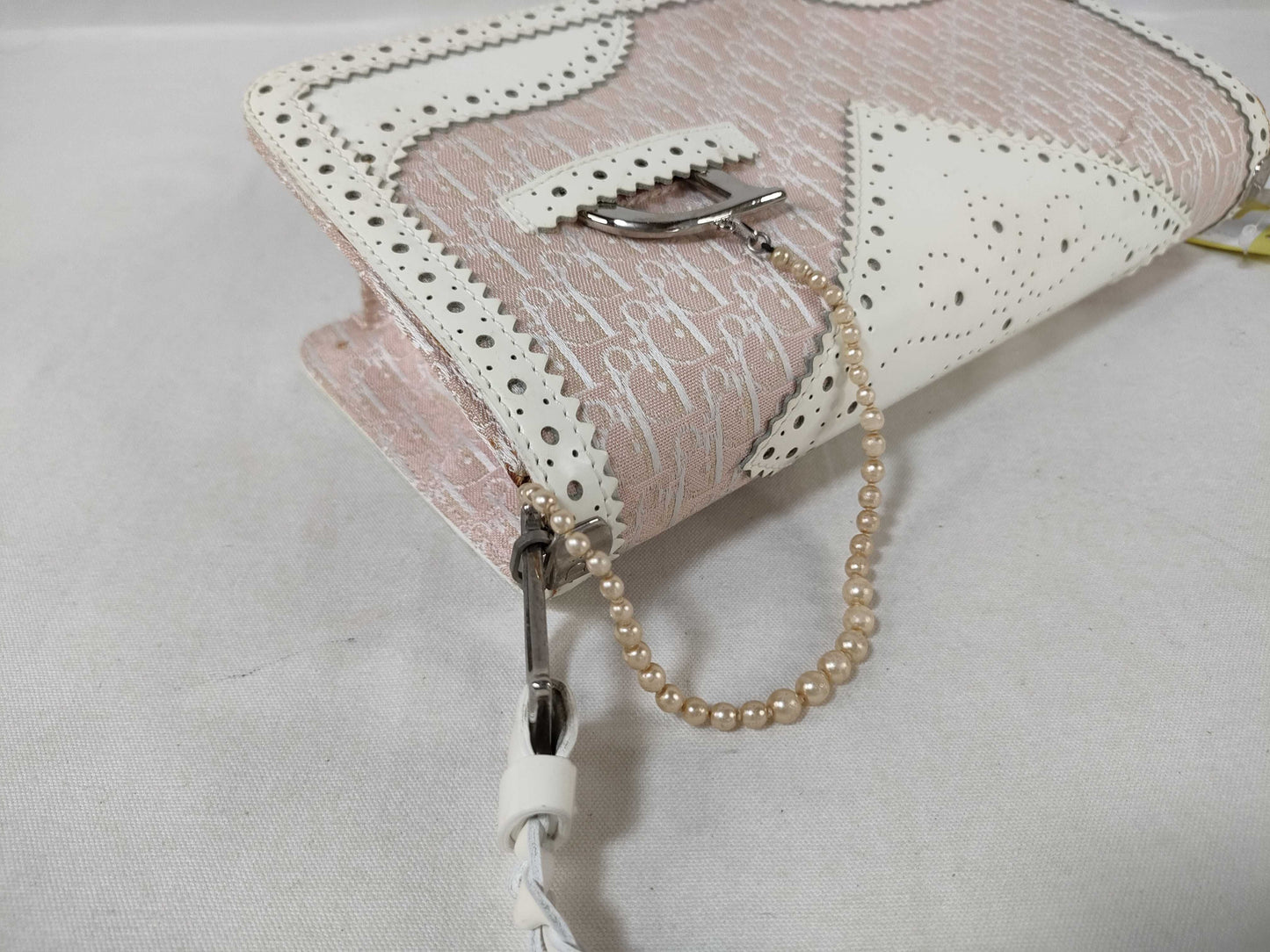 Dior Trotter One-Shoulder Canvas and Leather Shoulder Bag, Pink, 05-MA-0024