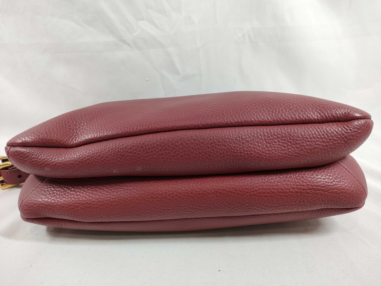 PRADA BR4894 Vitello Dino Burgundy Handbag