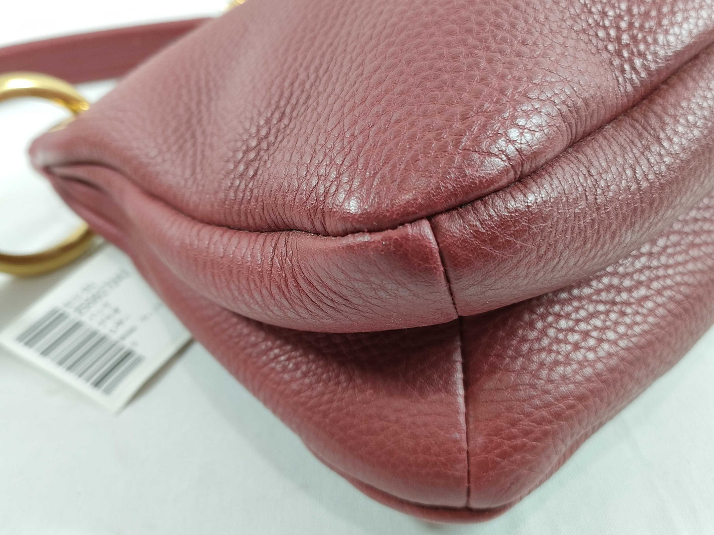 PRADA BR4894 Vitello Dino Burgundy Handbag