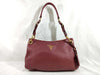 PRADA BR4894 Vitello Dino Burgundy Handbag