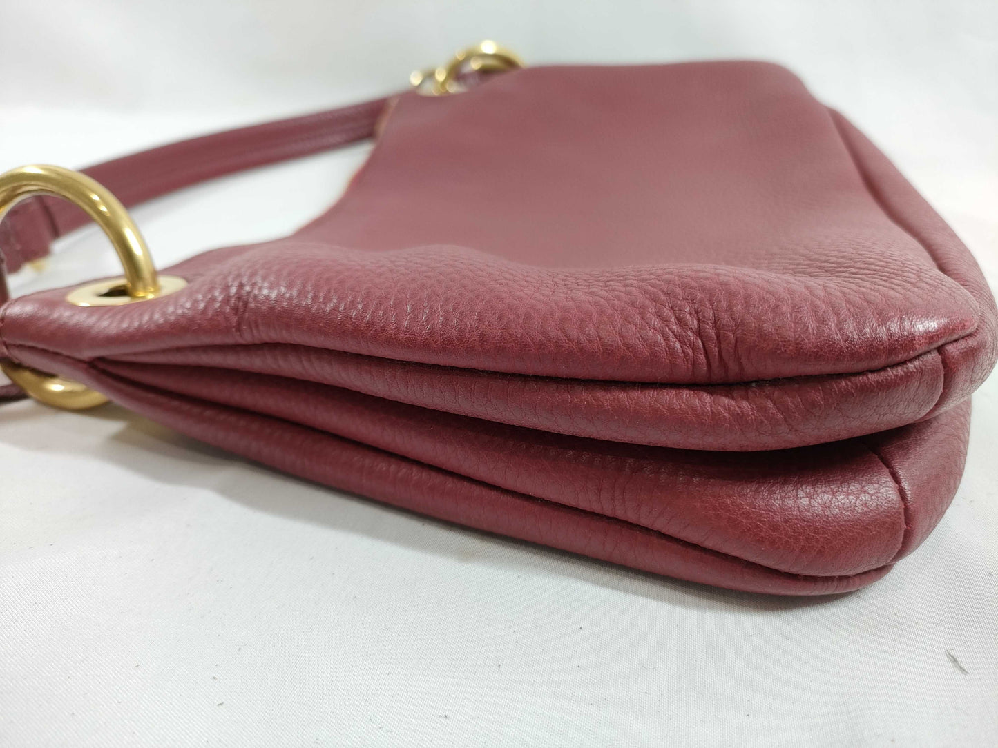 PRADA BR4894 Vitello Dino Burgundy Handbag