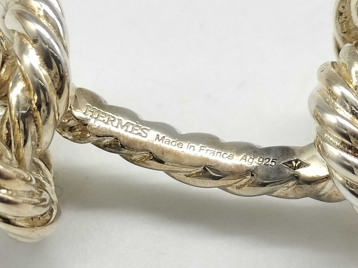HERMES Rope 13.3g Tie Clip/Cufflinks