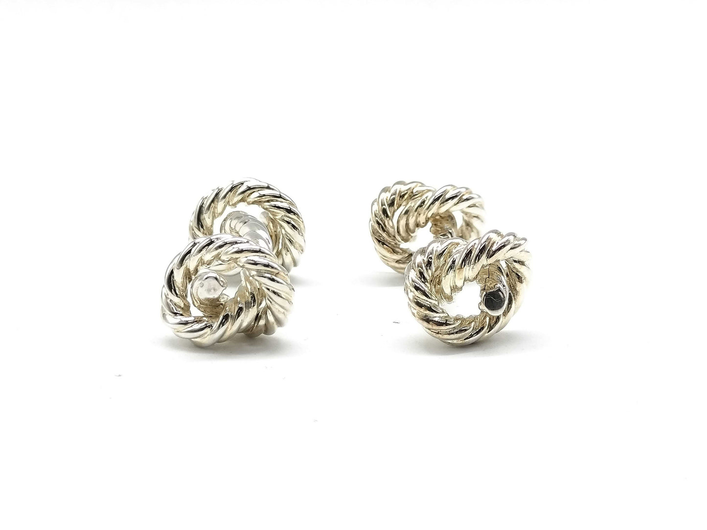 HERMES Rope 13.3g Tie Clip/Cufflinks