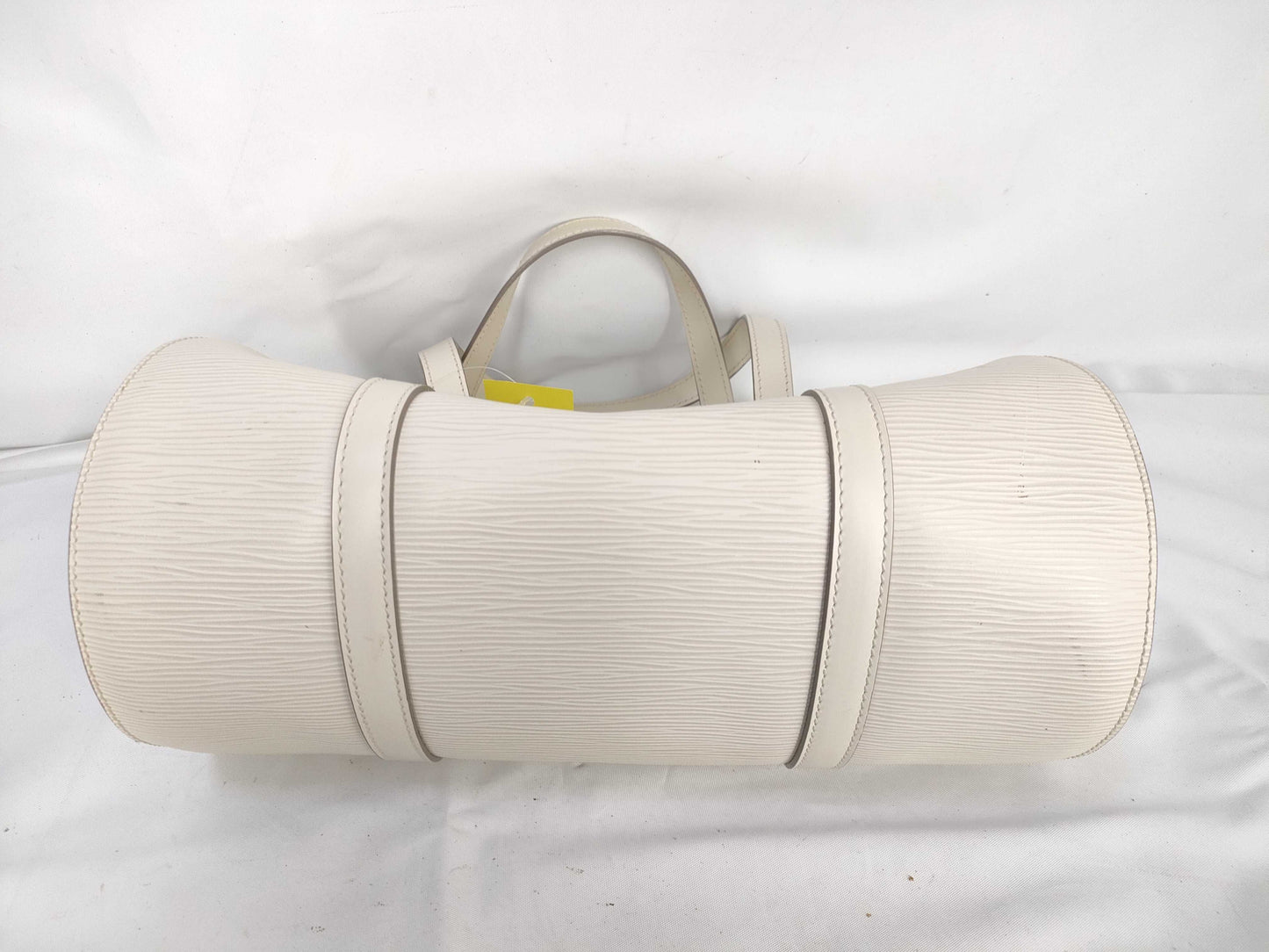 LOUIS VUITTON M5286J Epi Soufflot White Handbag with Pouch