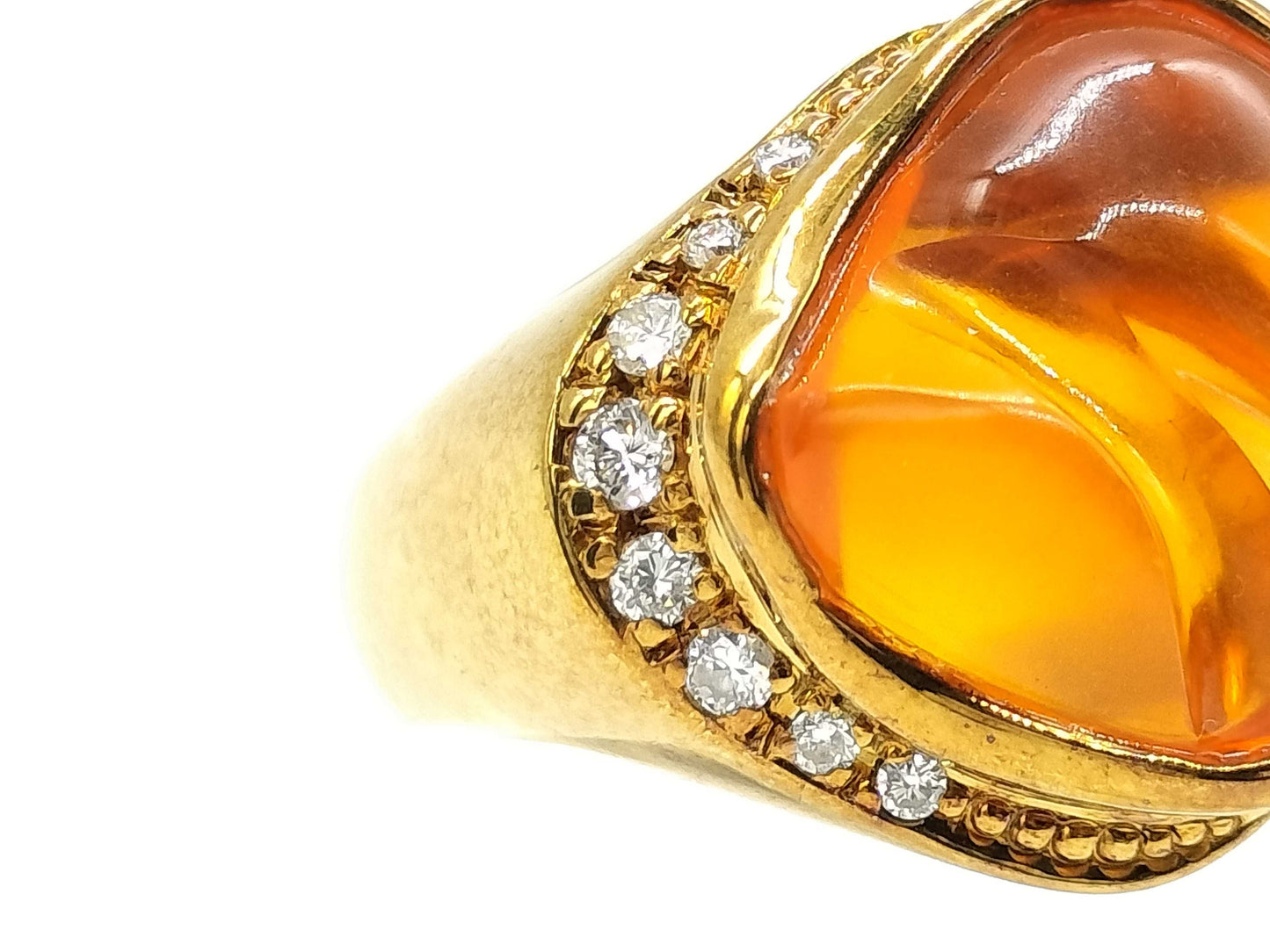 Colored Stone 3.75ct D 0.09ct K18 10.0g Ring