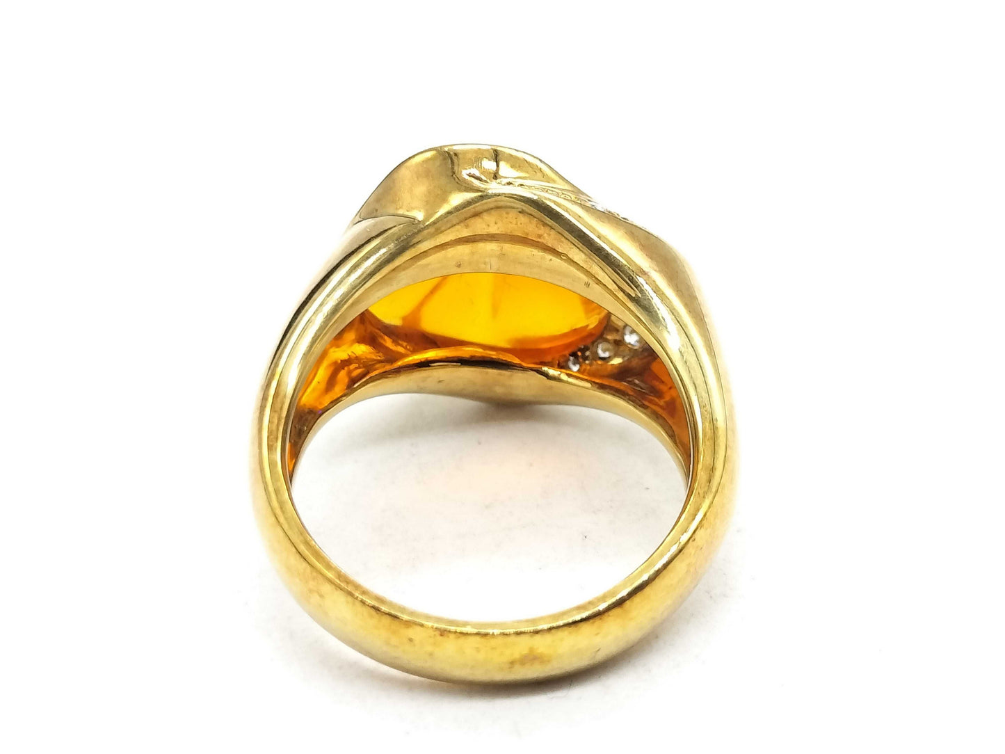Colored Stone 3.75ct D 0.09ct K18 10.0g Ring
