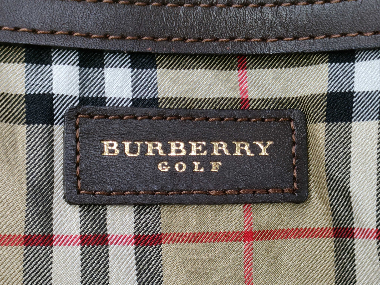 BURBERRY Leather Boston Bag with Nova Check Interior