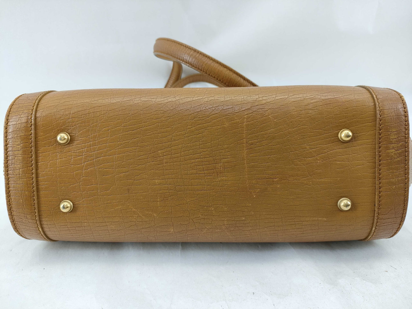 GUCCI Bamboo Hand Leather Camel 114993 2684 Handbag