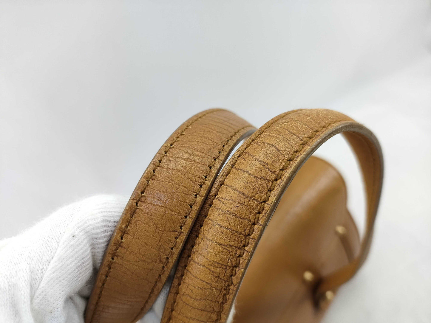 GUCCI Bamboo Hand Leather Camel 114993 2684 Handbag